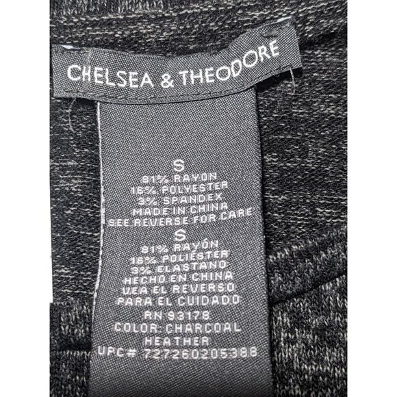 Chelsea & Theodore Top Women Size S Charcoal Gray Sweat Shirt Pullover Thick - Picture 7 of 10